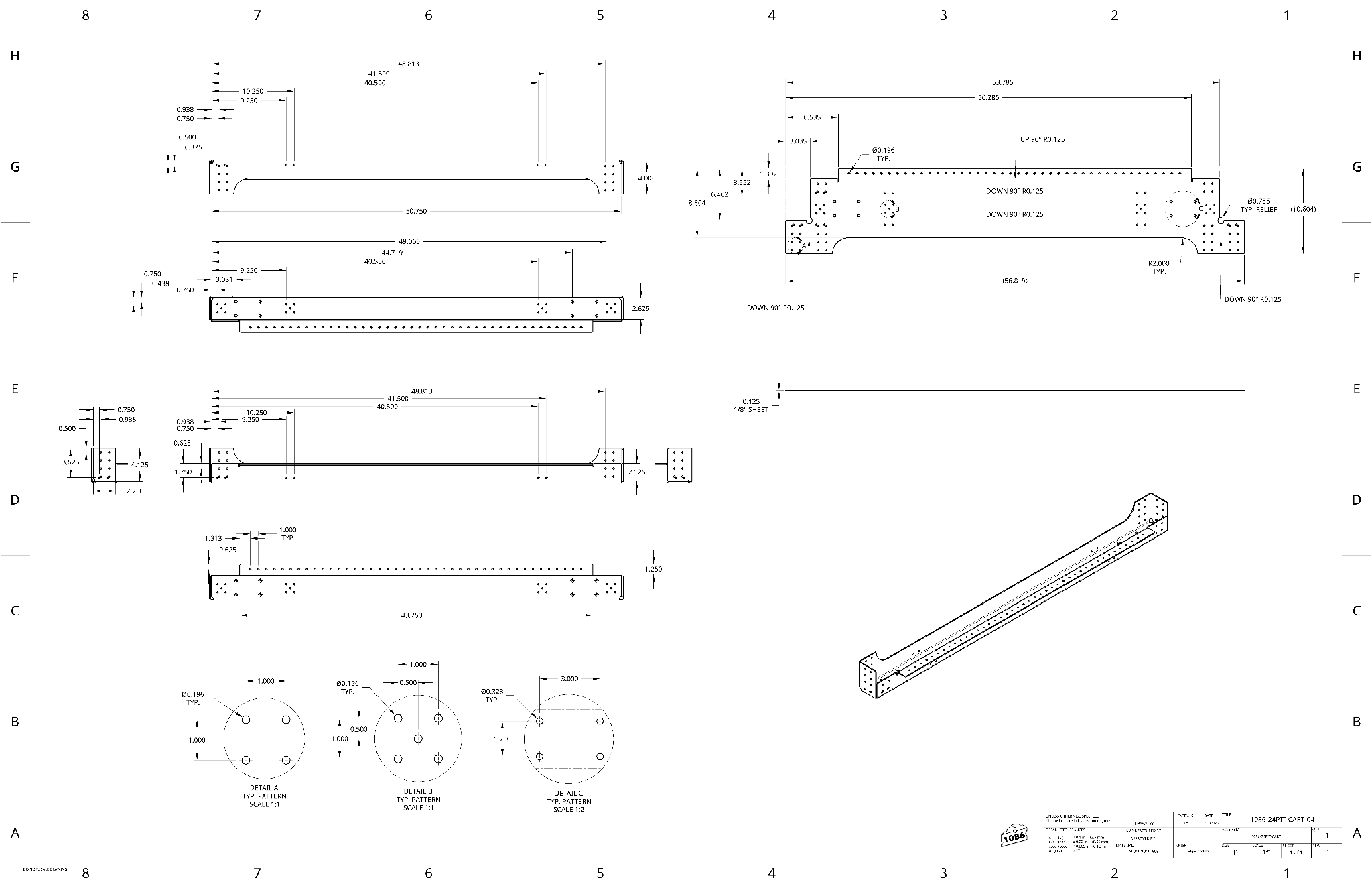 Side wall structural drawing.