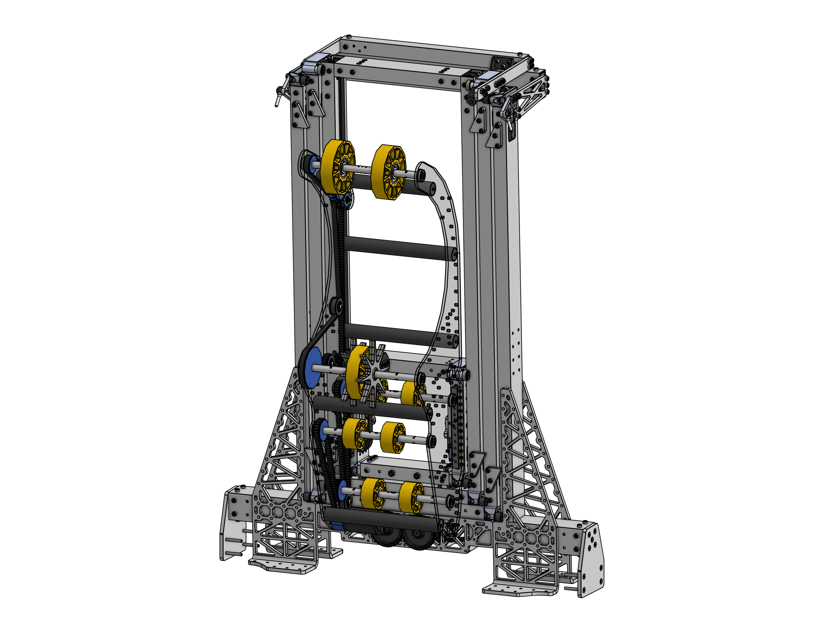 Full 3-stage continuous elevator assembly.