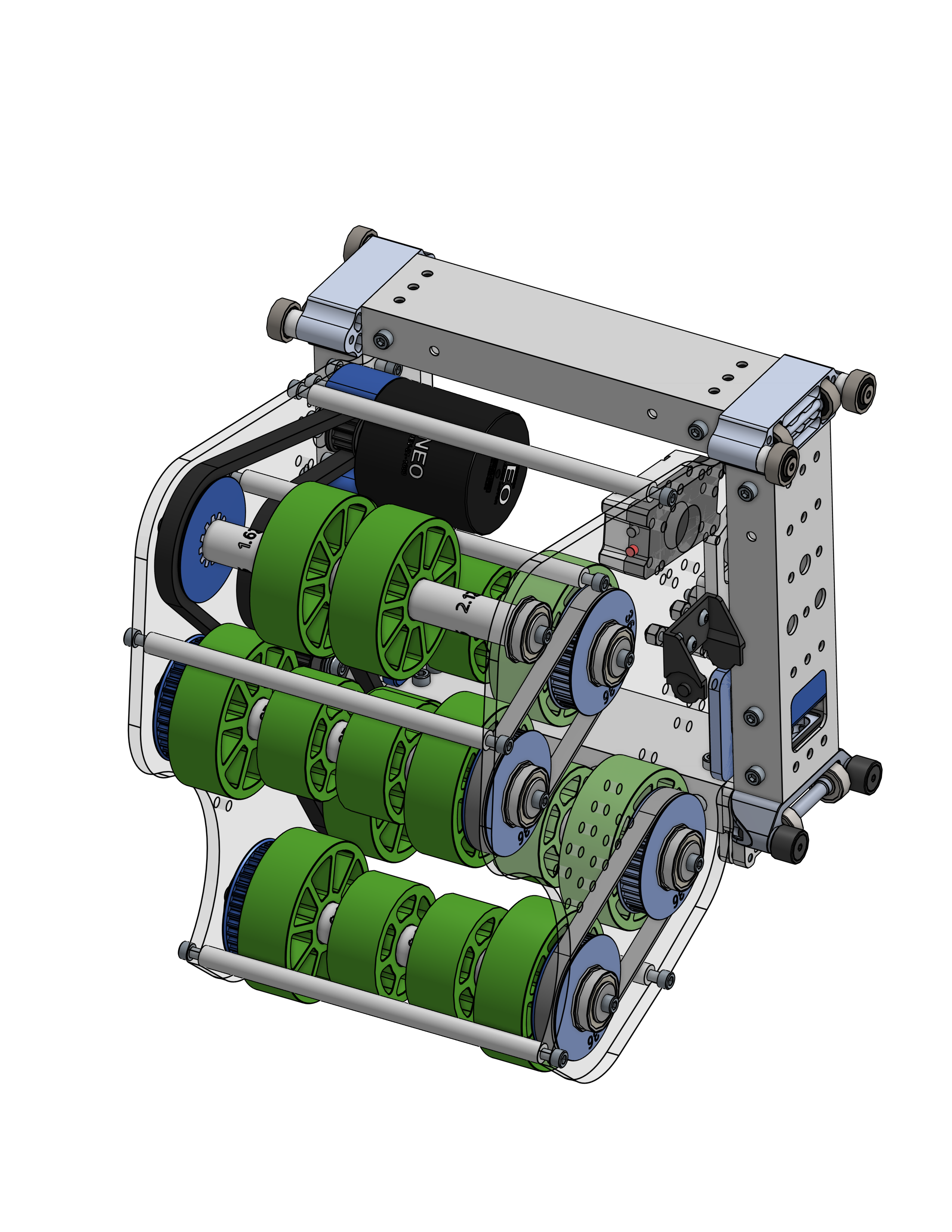 Version 1 end effector assembly render.