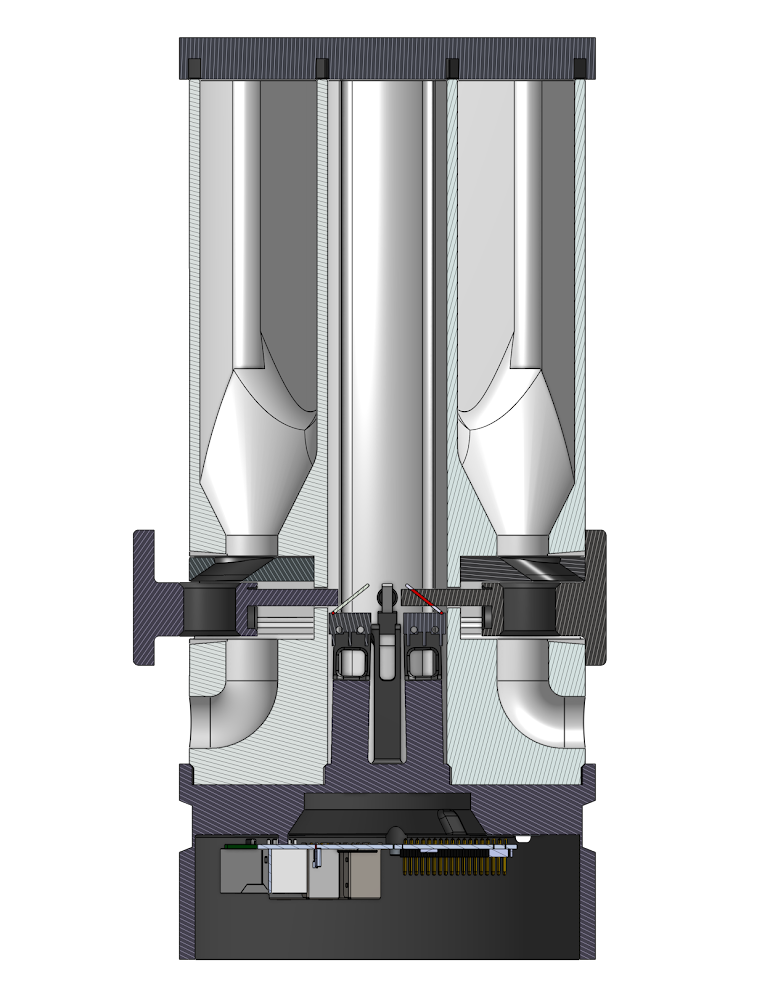 Cross-section view of Lighthouse showing internal packaging.